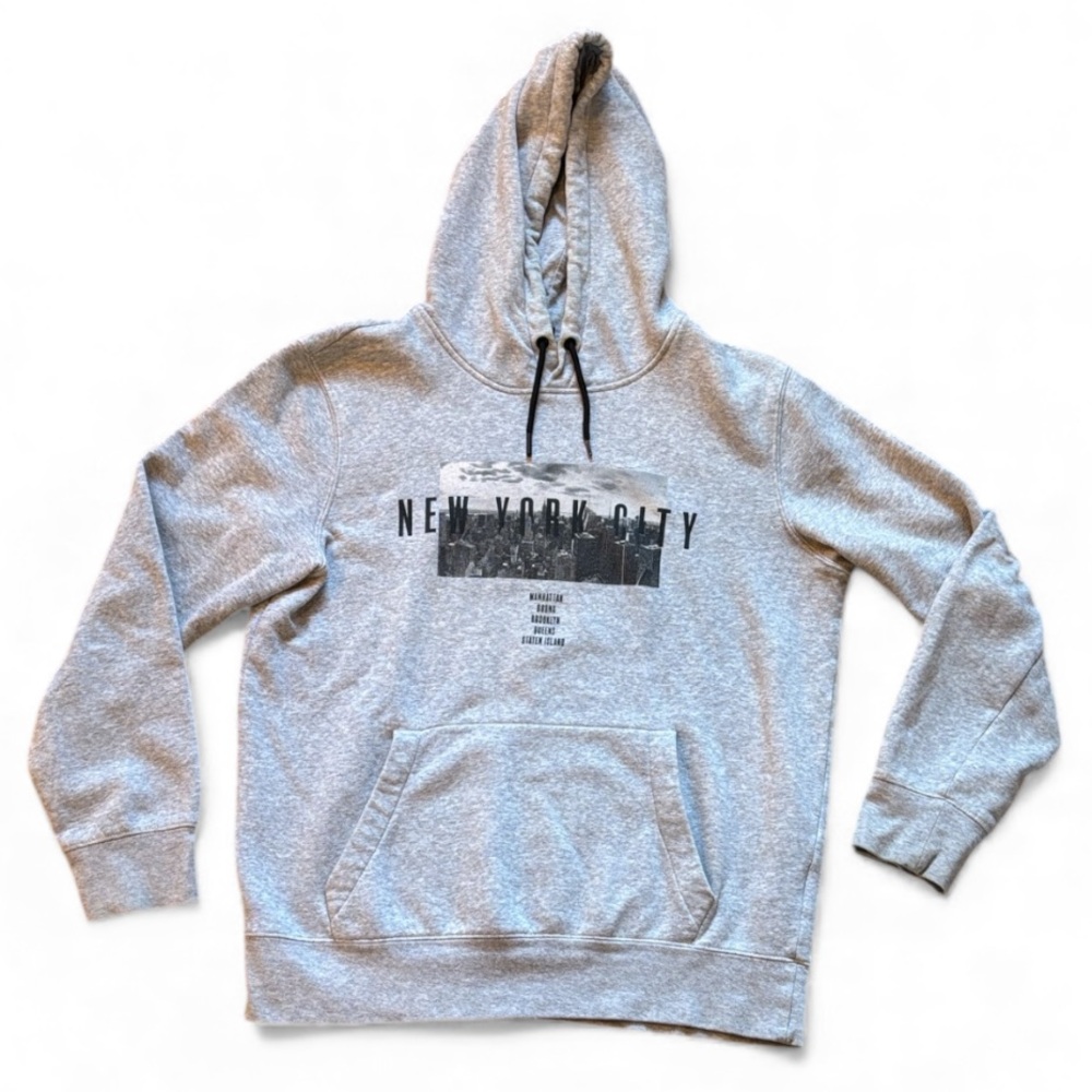 Gray Hoodie with New York City Print
